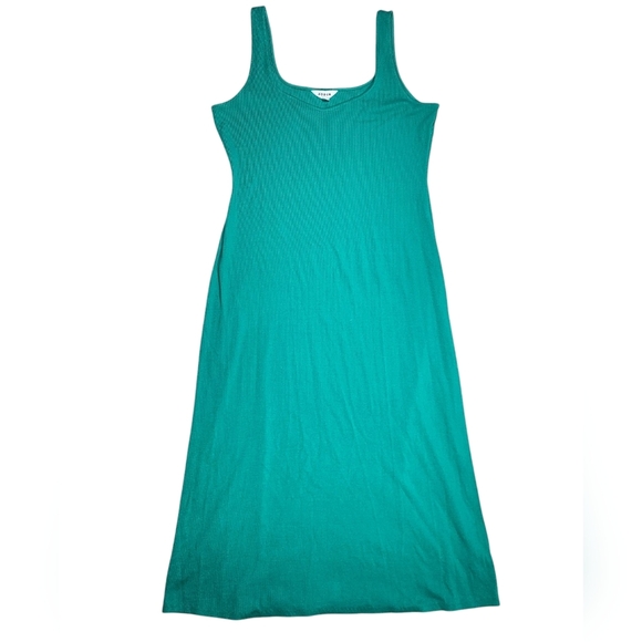 BODEN Tank Top Green Midi Ribbed Dress Womens 16-18 R - Picture 6 of 8